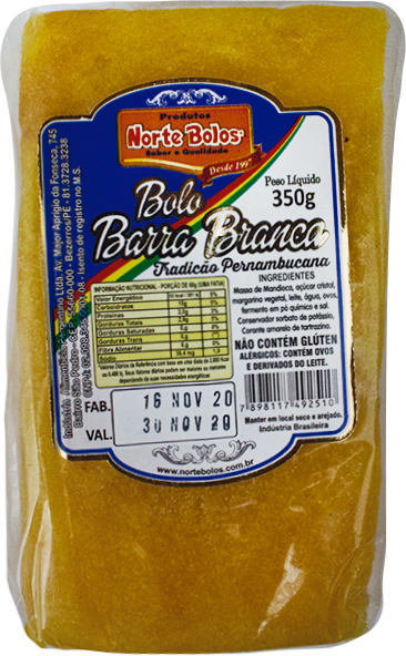 BOLO BARRA BRANCA NORTE BOLOS 350GR