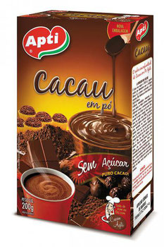 CACAU EM PO 100% SEM ACUCAR APTI 200G
