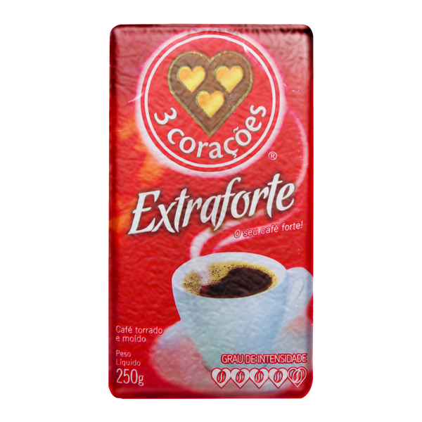 Café 3 Corações Extra Forte Vácuo 250gr