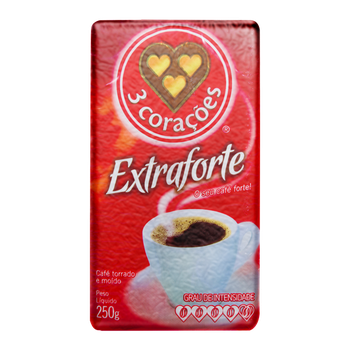 Café 3 Corações Extra Forte Vácuo 250gr