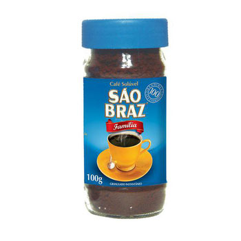 CAFE SAO BRAZ SOLUVEL VIDRO 100G