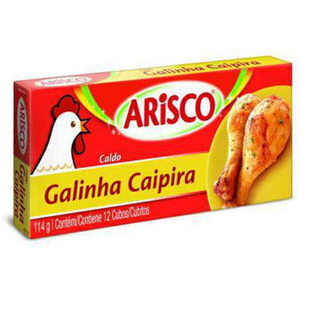Caldo em Tablete Galinha Caipira Arisco 114gr com 12 Unidades