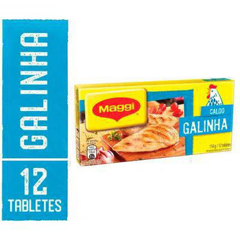 Caldo em Tablete Galinha Maggi  114gr com 12 Unidades