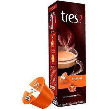 Cápsulas Três Corações Café Espresso Ameno Caixa Com 10 Unidades