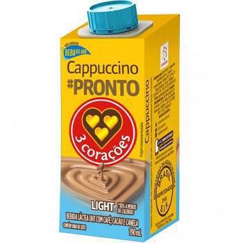 CAPUCCINO PRONTO 3CORACOES LIGHT 190ML