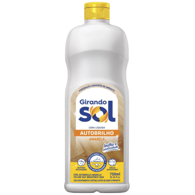 CERA LÍQUIDA GIRANDO SOL 750ML AUTO BRILHO AMARELA