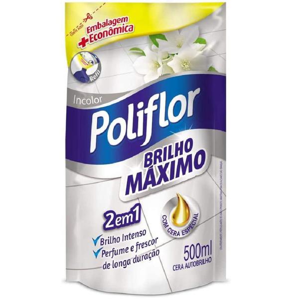 CERA POLIFLOR MAXIMO BRILHO INCOLOR REFI 500ML