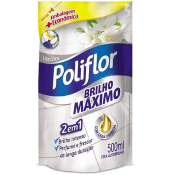 CERA POLIFLOR MAXIMO BRILHO INCOLOR REFI 500ML