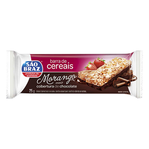 CEREAL BARRA SAO BRAZ MORANGO/CHOCOLATE 25G