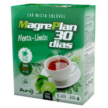 CHA MAGREPLAN VERDE C/MENTA E LIMAO 200G