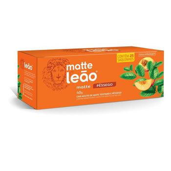 CHA MATE LEAO C/25UN PESSEGO