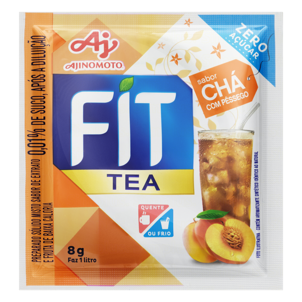 CHA PO FIT ZERO 8G PESSEGO