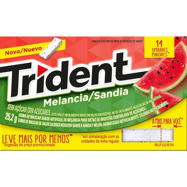 CHICLE TRIDENT MELANCIA 25,2G