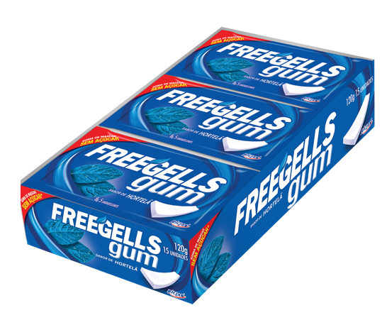 CHICLETE FREEGELLS GUM HORTELA 8G