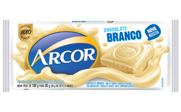 CHOC.ARCOR BARRA 80G BRANCO