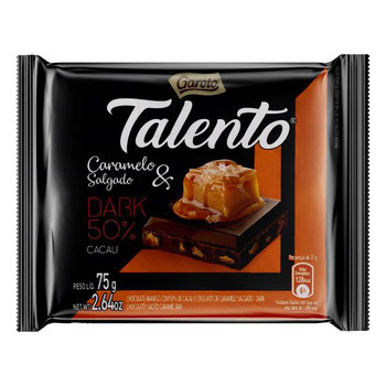 CHOC GAROTO TALENTO CARAMELO DARK 90G