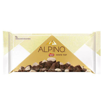 CHOCOLATE ALPINO WHITE TOP 100G