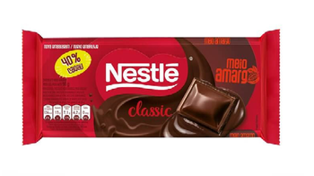 CHOCOLATE BARRA NESTLE CLASSIC MEIO AMARGO 100G