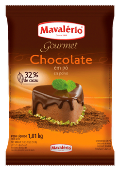 CHOCOLATE EM PO 50% CACAU MAVALERIO 1,01KG