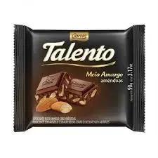 CHOCOLATE GAROTO TALENTO AMENDOAS MEIO AMARGO 100G