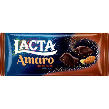 CHOCOLATE LACTA AMARO 40% CACAU 90G