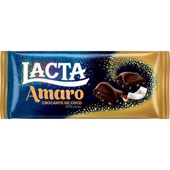 CHOCOLATE LACTA AMARO 40% CACAU COCO 90G