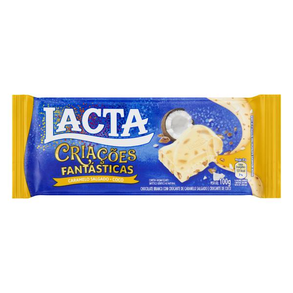 CHOCOLATE LACTA CARAMELO SAL/COCO  90G