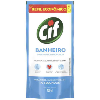 CIF BANHEIRO S/CLORO SACHET 450ML