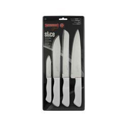 CJ FACA PARA COZINHA BRANCA 4PCS 
