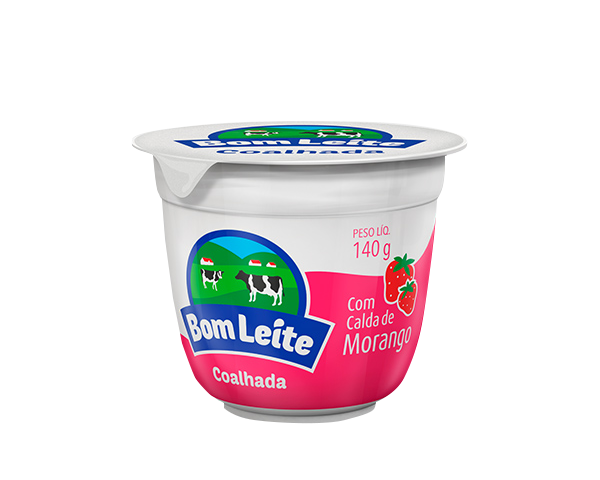COALHADA BOM LEITE INTEGRAL MORANGO 140G