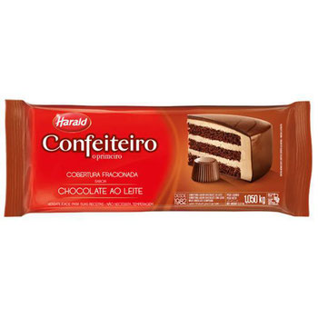 Chocolate Barra Harald Confeiteiro 1,050kg Ao Leite