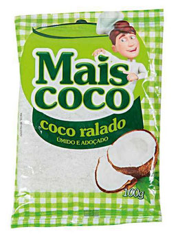 Coco Ralado Mais Coco ÚMido E Adoçado 100gr