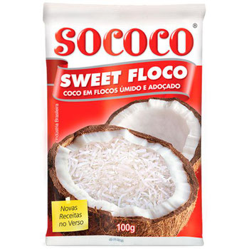COCO RALADO SOCOCO ÚMIDO E ADOÇADO SWEET 100G