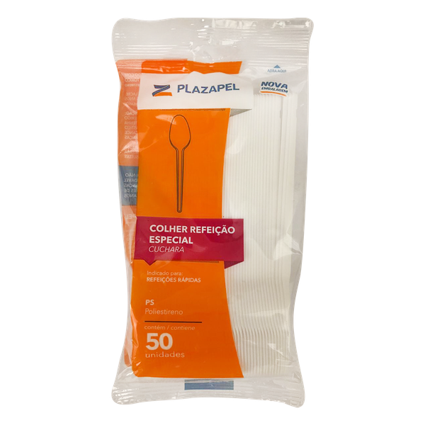COLHER DESC PLAZAPEL REFEICAO C/50UND