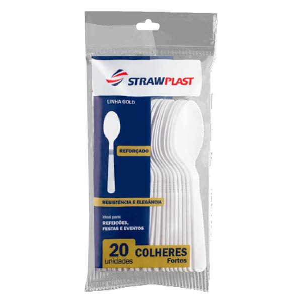 COLHER STRAWPLAST C/ 20UND