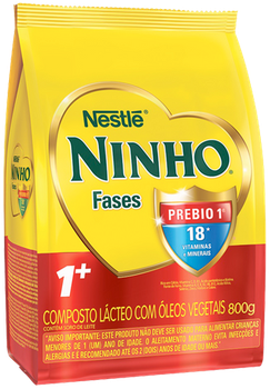 COMPOSTO LACTEO NINHO 1+ FASES 800G