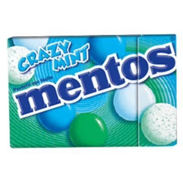 CONFEITO MENTOS CRAZY MINT C/12UND 32,5G
