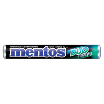 CONFEITO MENTOS DUO BLACK ICE 38G