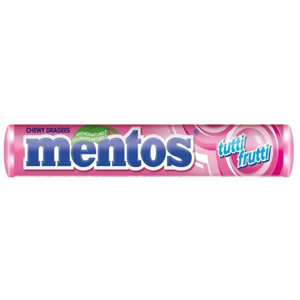 CONFEITO MENTOS TUTTI FRUTTI 38G