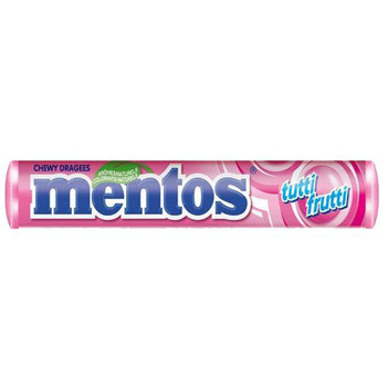 CONFEITO MENTOS TUTTI FRUTTI 38G