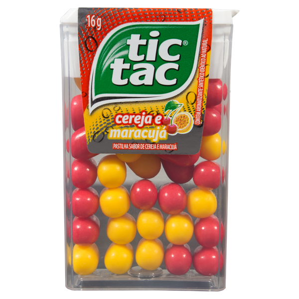 CONFEITO TIC TAC CEREJA MARACUJA 16G