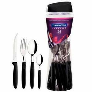 CONJ TALHERES INOX TRAMONTINA PTO 24PC