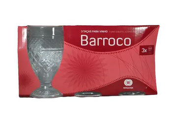 CONJUNTO TACA VINHO BARROCO