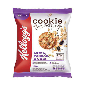 COOKIES KELLOGS AVEIA PASSAS E CHIA 150G