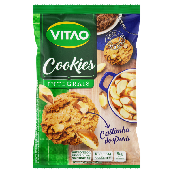COOKIES VITAO INTEGRAL CASTANHA DO PARA 80G