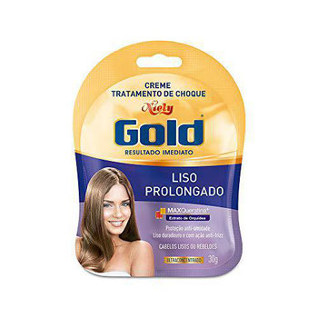 CREME DE TRATAMENTO NIELY GOLD CHOQUE LISO PROLONGADO 30G