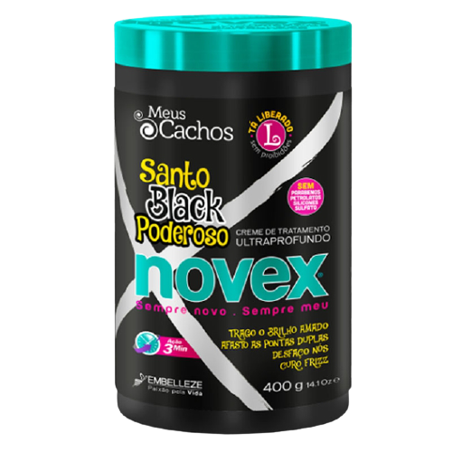 CREME DE TRATAMENTO NOVEX SANTO BLACK 400G