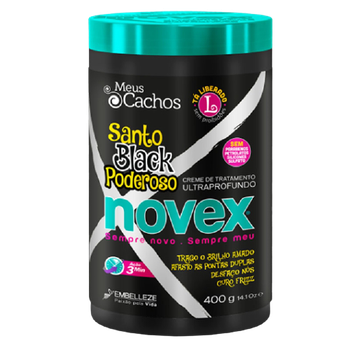 CREME DE TRATAMENTO NOVEX SANTO BLACK 400G