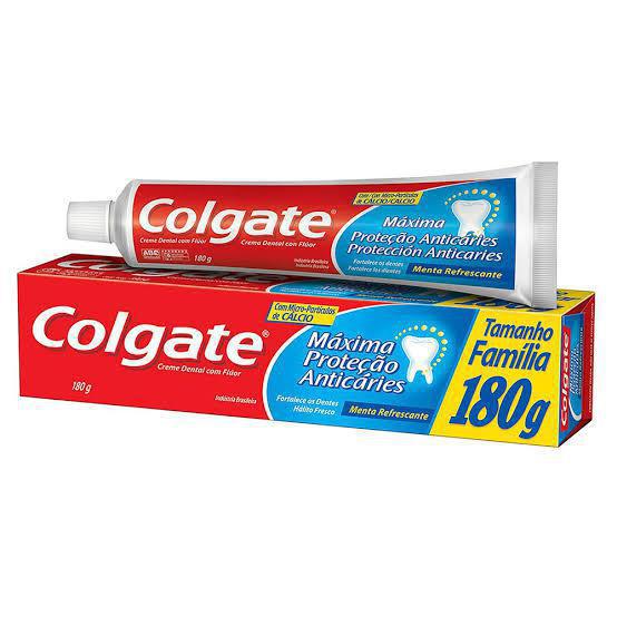 Creme Dental Colgate Máxima Proteção Anticáries 180g Promo Tamanho Família