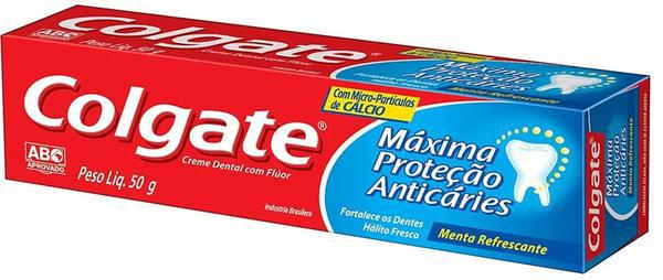Creme Dental Colgate Máxima Proteção Anticáries 50gr
